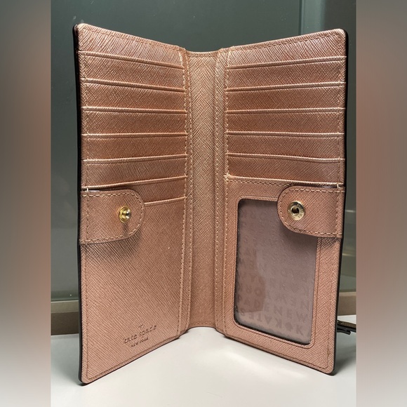 Beautifyl ROSE GOLD Kate Spade Snap Closure Wallet EUC - Picture 5 of 5